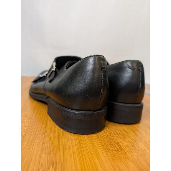 Zara Man Men's Double Monk Strap Dress Shoes Black Leather EU 43 US 10 (O02) - Picture 9 of 9